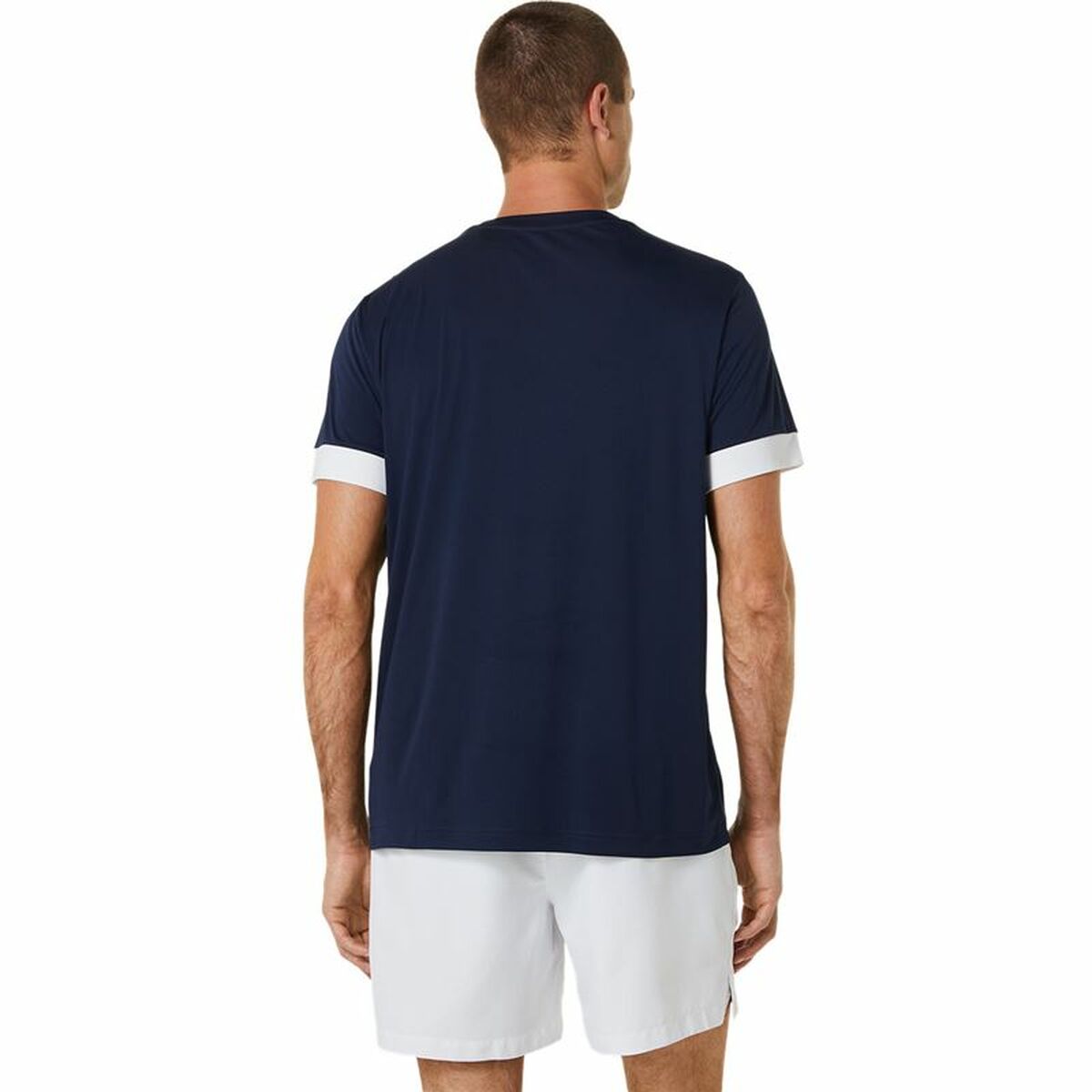 Short-sleeve Sports T-shirt Asics Court Navy Blue Tennis-5