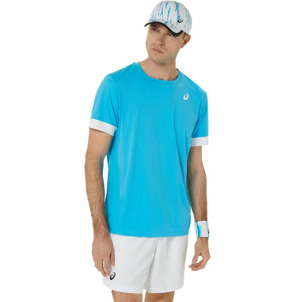 Short-sleeve Sports T-shirt Asics Court Ss Top Sky blue Tennis-0