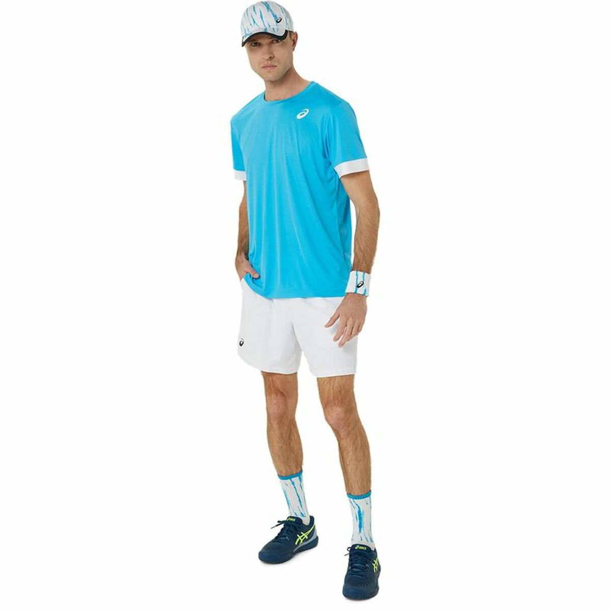Short-sleeve Sports T-shirt Asics Court Ss Top Sky blue Tennis-3