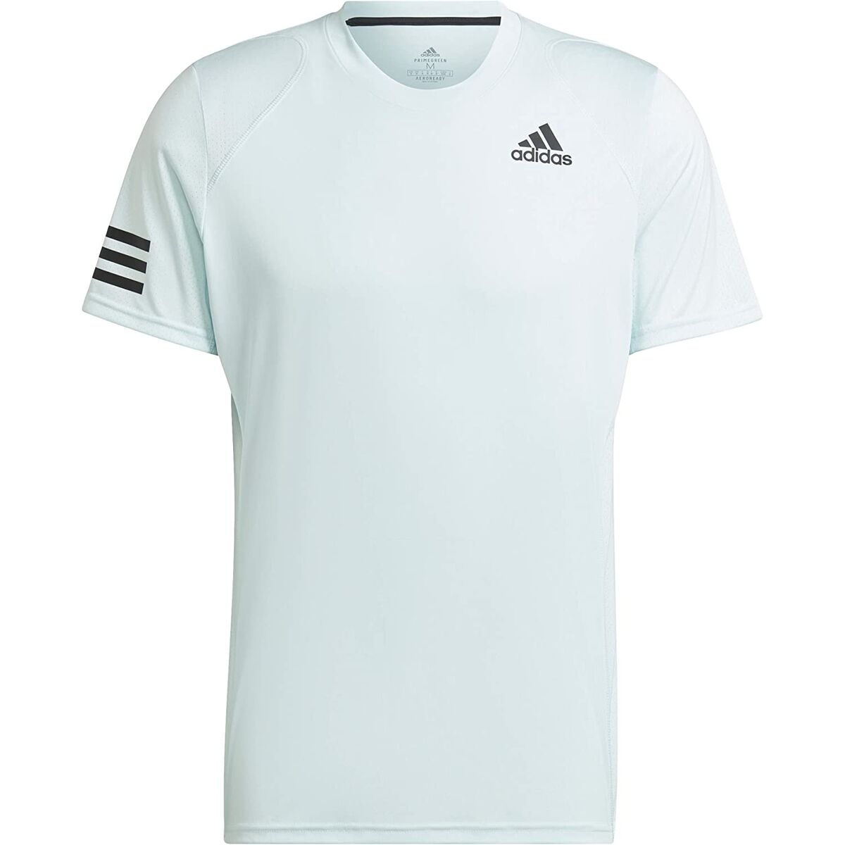 Men’s Short Sleeve T-Shirt Adidas Club Tennis 3 Stripes White-0