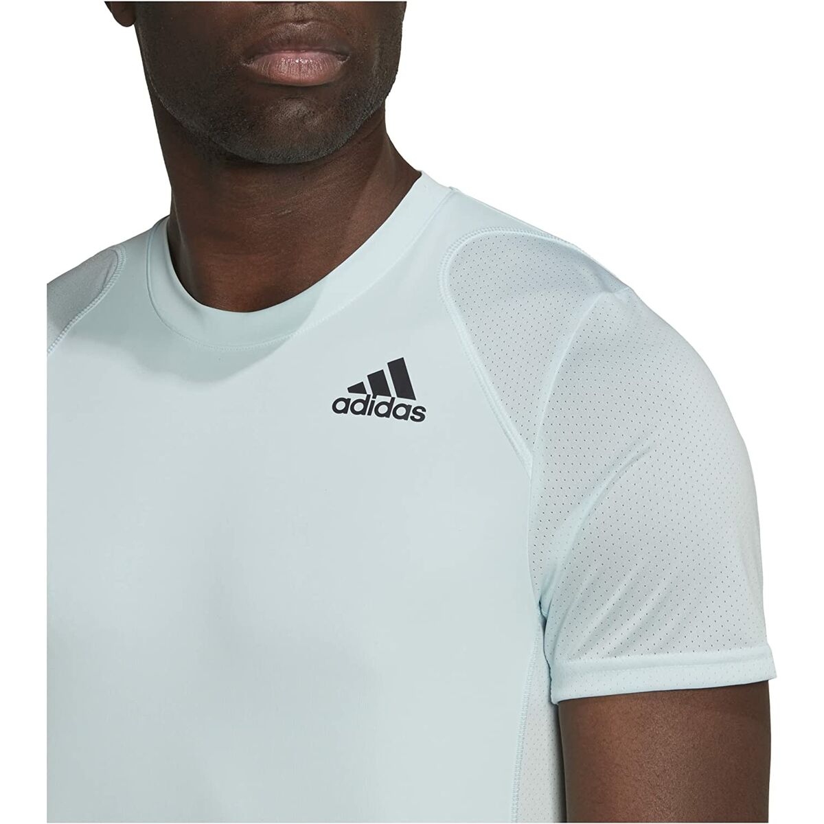 Men’s Short Sleeve T-Shirt Adidas Club Tennis 3 Stripes White-3