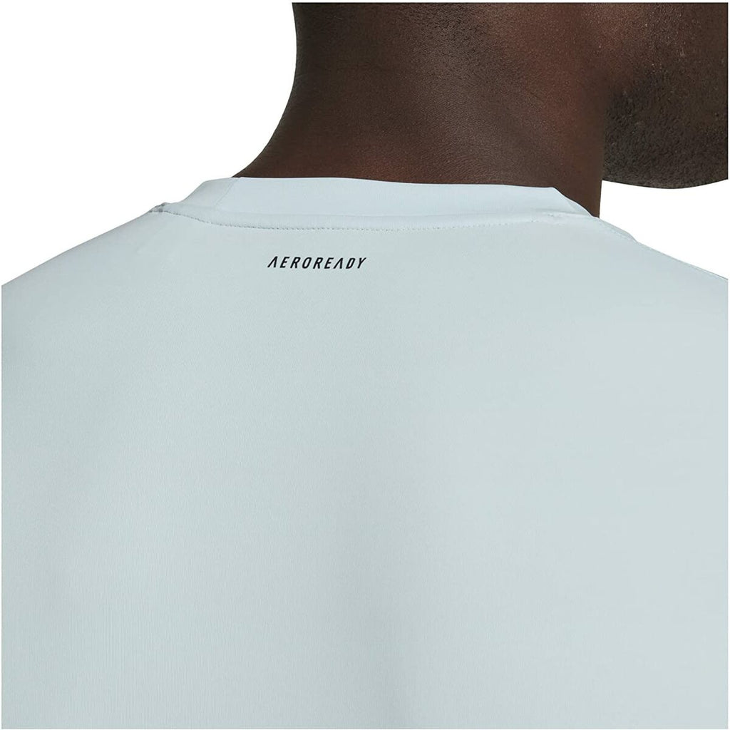 Men’s Short Sleeve T-Shirt Adidas Club Tennis 3 Stripes White-2